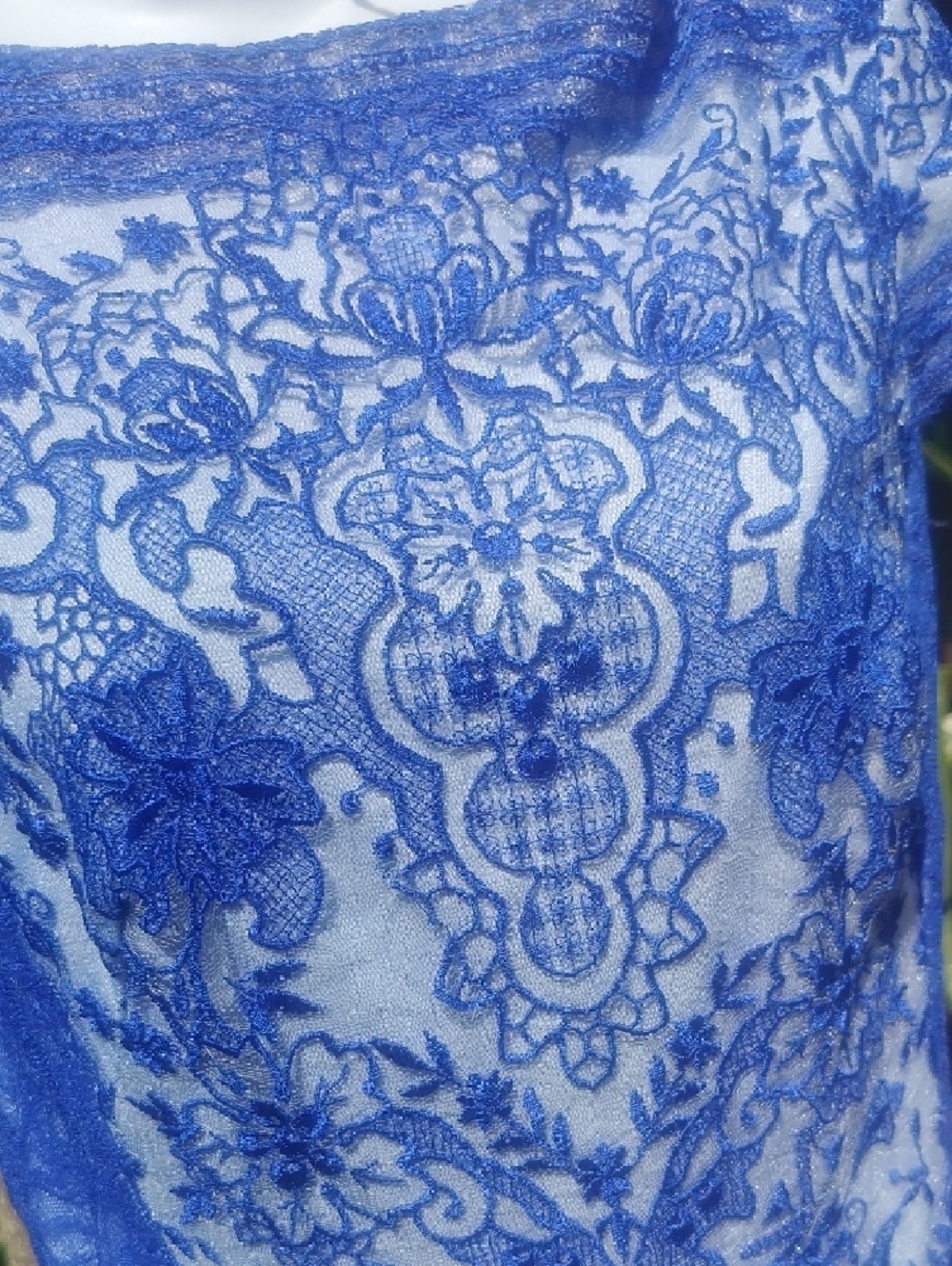 Tadashi Shoji Blue Lace Sheath Dress - Elegant Women's Dress Size 2 - Picture 8 of 13